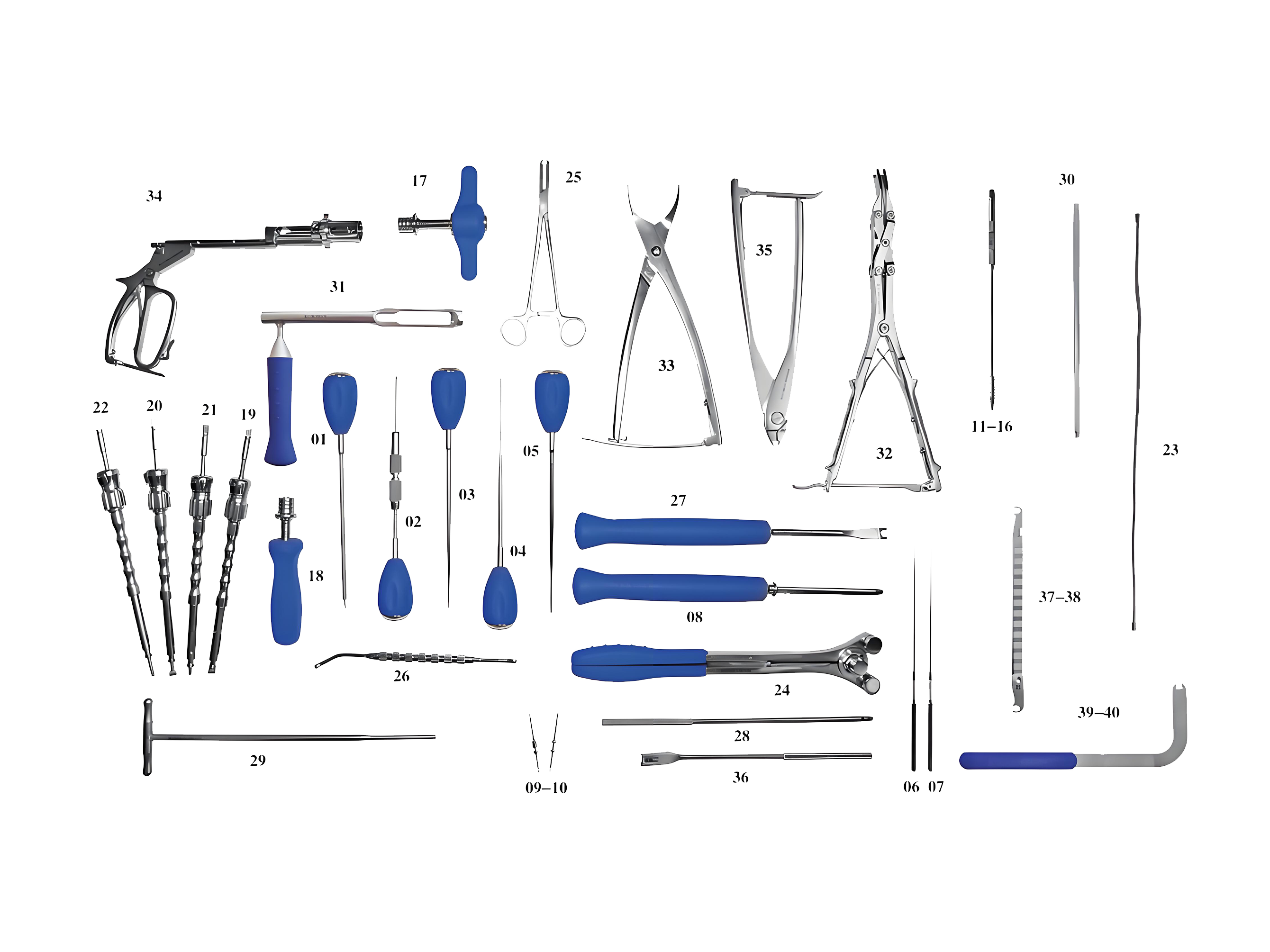 مجموعة أدوات لنظام تثبيت العمود الفقري الداخلي (VI)
